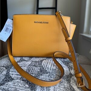 Michael Kors Selma Leather Messenger Bag